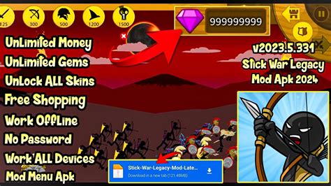 Stick War Legacy Mod APK v2023.5.331 (Mod menu, 999 Army).